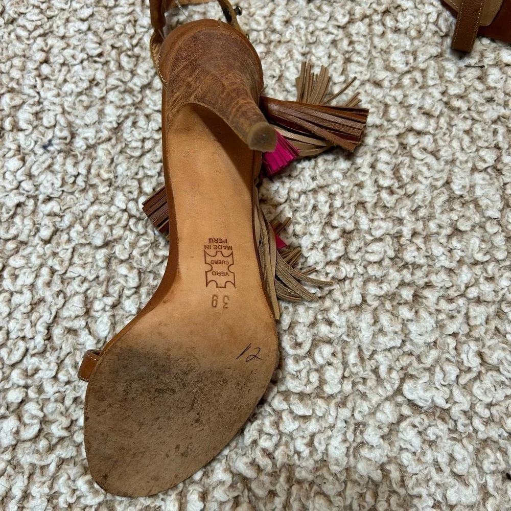 Ulla Johnson Luz Tassel High Heeled Leather Sandal​
